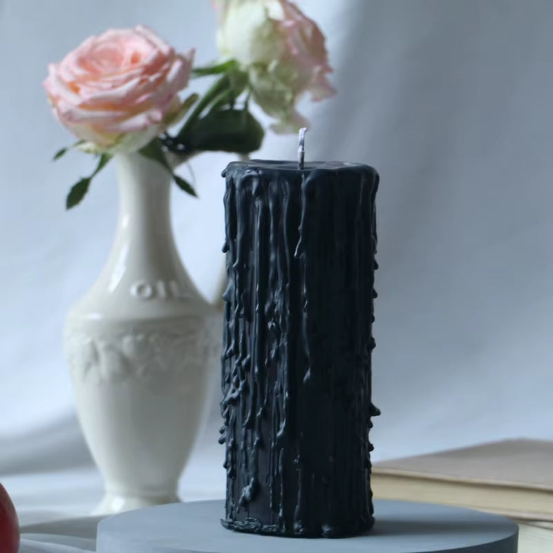 Black Candles Scented Art Fragrance Ornaments Smokeless Oil Painting Candle Gifts Home Birthday Wedding Party Decoration