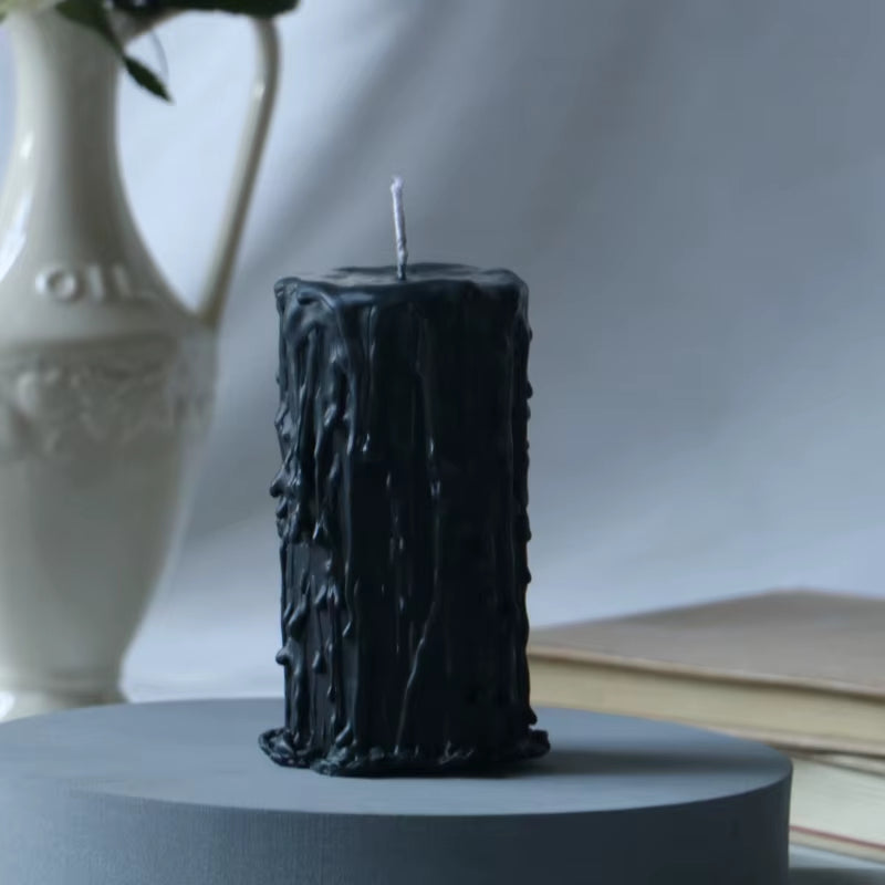 Black Candles Scented Art Fragrance Ornaments Smokeless Oil Painting Candle Gifts Home Birthday Wedding Party Decoration